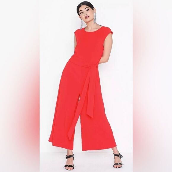 Lauren Ralph Lauren orange wide legged jumpsuit sz 2X - Picture 1 of 7